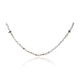 .925 Sterling Silver Certified Authentic Navajo Native American Natural White and Turquoise Chain Necklace 15975-8 .925 Sterling Silver Certified Authentic Navajo Native American Natural White and Turquoise Chain Necklace 15975-8