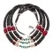 Large .925 Sterling Silver Navajo Native American Graduated Heishi Natural Turquoise and Coral 3 Strand Necklace 16006 Large .925 Sterling Silver Navajo Native American Graduated Heishi Natural Turquoise and Coral 3 Strand Necklace 16006