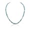 .925 Sterling Silver Certified Authentic Navajo Native American Natural Turquoise and Hematite Necklace  16072