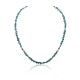 .925 Sterling Silver Certified Authentic Navajo Native American Natural Turquoise and Hematite Necklace  16072