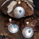 Kokopelli 12kt Gold Filled and .925 Sterling Silver Certified Authentic Handmade Navajo Native American Natural Turquoise Pendant 17042-8