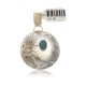 Kokopelli 12kt Gold Filled and .925 Sterling Silver Certified Authentic Handmade Navajo Native American Natural Turquoise Pendant 17042-8