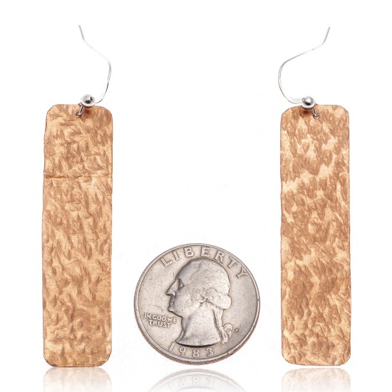 Pure Copper Certified Authentic Navajo Native American Hammered Dangle Earrings 18244 Pure Copper Certified Authentic Navajo Native American Hammered Dangle Earrings 18244