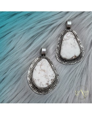 Sun .925 Sterling Silver Certified Authentic Handmade Navajo Native American Natural White Buffalo Pendant 24459