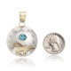 Horse 12kt Gold Filled and .925 Sterling Silver Certified Authentic Handmade Very Delicate Navajo Native American Natural Turquoise Pendant 24510-1