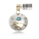 Horse 12kt Gold Filled and .925 Sterling Silver Certified Authentic Handmade Very Delicate Navajo Native American Natural Turquoise Pendant 24510-1