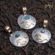 12kt Gold Filled and .925 Sterling Silver Horse Certified Authentic Handmade Very Delicate Navajo Native American Natural Turquoise Pendant 24510