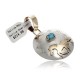 12kt Gold Filled and .925 Sterling Silver Horse Certified Authentic Handmade Very Delicate Navajo Native American Natural Turquoise Pendant 24510