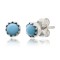 .925 Sterling Silver Certified Authentic Handmade Navajo Native American Natural Turquoise Stud Earrings 27104-4