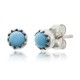 .925 Sterling Silver Certified Authentic Handmade Navajo Native American Natural Turquoise Stud Earrings 27104-4 .925 Sterling Silver Certified Authentic Handmade Navajo Native American Natural Turquoise Stud Earrings 27104-4