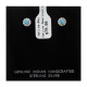 Delicate .925 Sterling Silver Certified Authentic Handmade Navajo Native American Natural Turquoise Stud Earrings  27228
