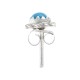 Delicate .925 Sterling Silver Certified Authentic Handmade Navajo Native American Natural Turquoise Stud Earrings  27228