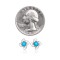 .925 Sterling Silver Certified Authentic Navajo Native American Natural Turquoise Stud Earrings 390910172471