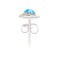 .925 Sterling Silver Certified Authentic Navajo Native American Natural Turquoise Stud Earrings 390910172471