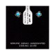 .925 Sterling Silver Certified Authentic Navajo Native American Natural Turquoise Stud Earrings 390910172471