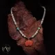 Carved Bear .925 Sterling Silver Navajo Native American Natural Turquoise Red Jasper Necklace and Pendant 750133-51 Carved Bear .925 Sterling Silver Navajo Native American Natural Turquoise Red Jasper Necklace and Pendant 750133-51