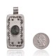 Natural Turquoise Nickel Certified Authentic Navajo Native American Handmade Pendant 12810-8