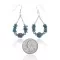 Natural Turquoise .925 Sterling Silver Navajo Native American Dangle Earrings 18153 Natural Turquoise .925 Sterling Silver Navajo Native American Dangle Earrings 18153