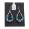 Natural Turquoise .925 Sterling Silver Navajo Native American Dangle Earrings 18153 Natural Turquoise .925 Sterling Silver Navajo Native American Dangle Earrings 18153