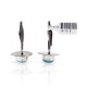 Natural Turquoise .925 Sterling Silver Certified Authentic Navajo Native American Handmade Cuff Links 19110-1