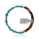 Natural Turquoise and Coral Certified Authentic Navajo Native American Adjustable Wrap Bracelet 22131