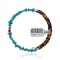 Natural Turquoise and Coral Navajo Native American Adjustable Wrap Bracelet 22131 Natural Turquoise and Coral Navajo Native American Adjustable Wrap Bracelet 22131