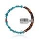 Natural Turquoise and Coral Certified Authentic Navajo Native American Adjustable Wrap Bracelet 22131