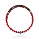 Coral and Natural Turquoise Certified Authentic Navajo Native American Adjustable Wrap Bracelet 22133