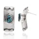 Sun Natural Turquoise .925 Sterling Silver and Nickel Navajo Native American Handmade Stud Earrings 24375 Sun Natural Turquoise .925 Sterling Silver and Nickel Navajo Native American Handmade Stud Earrings 24375