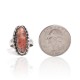Spiny Oyster .925 Sterling Silver Certified Authentic Navajo Native American Handmade Ring  24427-1