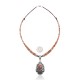 Natural Turquoise Spiny Oyster .925 Sterling Silver Certified Authentic Navajo Native American Handmade Necklace and Pendant 24537-5-18111