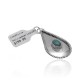 Drop Turquoise .925 Sterling Silver Certified Authentic Navajo Native American Handmade Pendant 24553