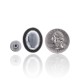 White Howlite .925 Sterling Silver Certified Authentic Navajo Native American Handmade Concho Button 24559