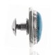 Natural Turquoise .925 Sterling Silver Certified Authentic Navajo Native American Handmade Concho Button 24560