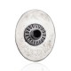 White Howlite .925 Sterling Silver Certified Authentic Navajo Native American Handmade Concho Button 24559