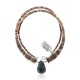 Natural Turquoise Graduated Spiny .925 Sterling Silver Certified Authentic Navajo Native American Necklace 390982395404