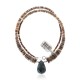 Natural Turquoise Graduated Spiny .925 Sterling Silver Certified Authentic Navajo Native American Necklace 390982395404