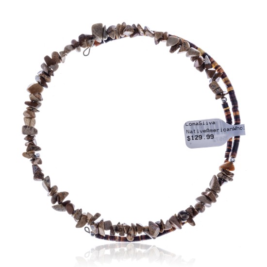 Wild Horse Certified Authentic Navajo Native American Adjustable Choker Wrap Necklace 25572