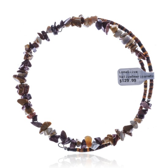 Jasper Certified Authentic Navajo Native American Adjustable Choker Wrap Necklace 25573