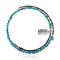 Natural Turquoise and Coral Navajo Native American Adjustable Choker Wrap Necklace 25581