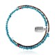 Natural Turquoise and Coral Certified Authentic Navajo Native American Adjustable Choker Wrap Necklace 25581
