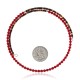 Coral and Natural Turquoise Certified Authentic Navajo Native American Adjustable Choker Wrap Necklace 25582