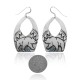 Bear Cloud Sun Natural Turquoise .925 Sterling Silver Certified Authentic Navajo Native American Handmade Dangle Earrings 27215