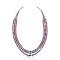 Natural Turquoise Pink Jasper Hematite .925 Sterling Silver Certified Authentic Navajo Native American 3 Strand Necklace 750165