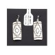 .925 Sterling Silver Certified Authentic Handmade Navajo Native American Earrings 18312
