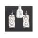 .925 Sterling Silver Handmade Navajo Native American Earrings 18312 .925 Sterling Silver Handmade Navajo Native American Earrings 18312