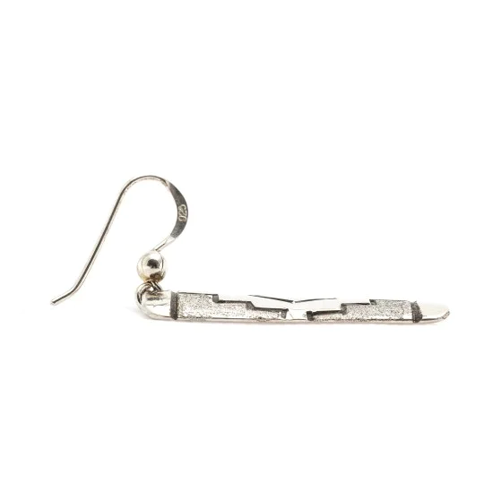 .925 Sterling Silver Handmade Navajo Native American Earrings 18312 .925 Sterling Silver Handmade Navajo Native American Earrings 18312