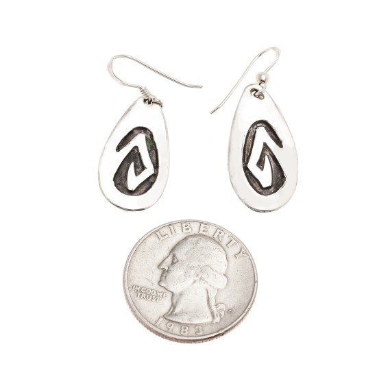 Drop Snake .925 Sterling Silver Certified Authentic Handmade Navajo Native American Earrings 18311-2