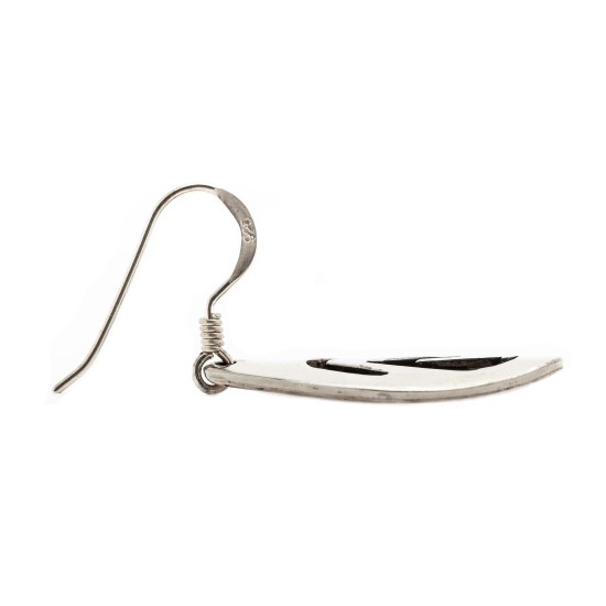 Drop Snake .925 Sterling Silver Certified Authentic Handmade Navajo Native American Earrings 18311-2
