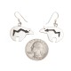 Shaped Bear .925 Sterling Silver Certified Authentic Handmade Navajo Native American Earrings 18312-3